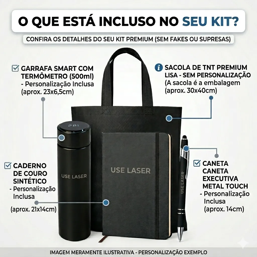 Kit Onboarding Presente 4 Peças Personalizado Com Nome Logo